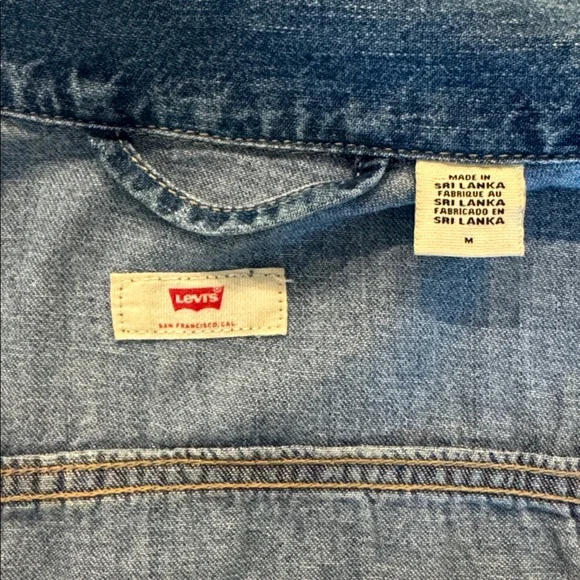 Levi's Cropped Taper Jumpsuit Sleeveless Medium Wash Size M - Picture 12 of 15